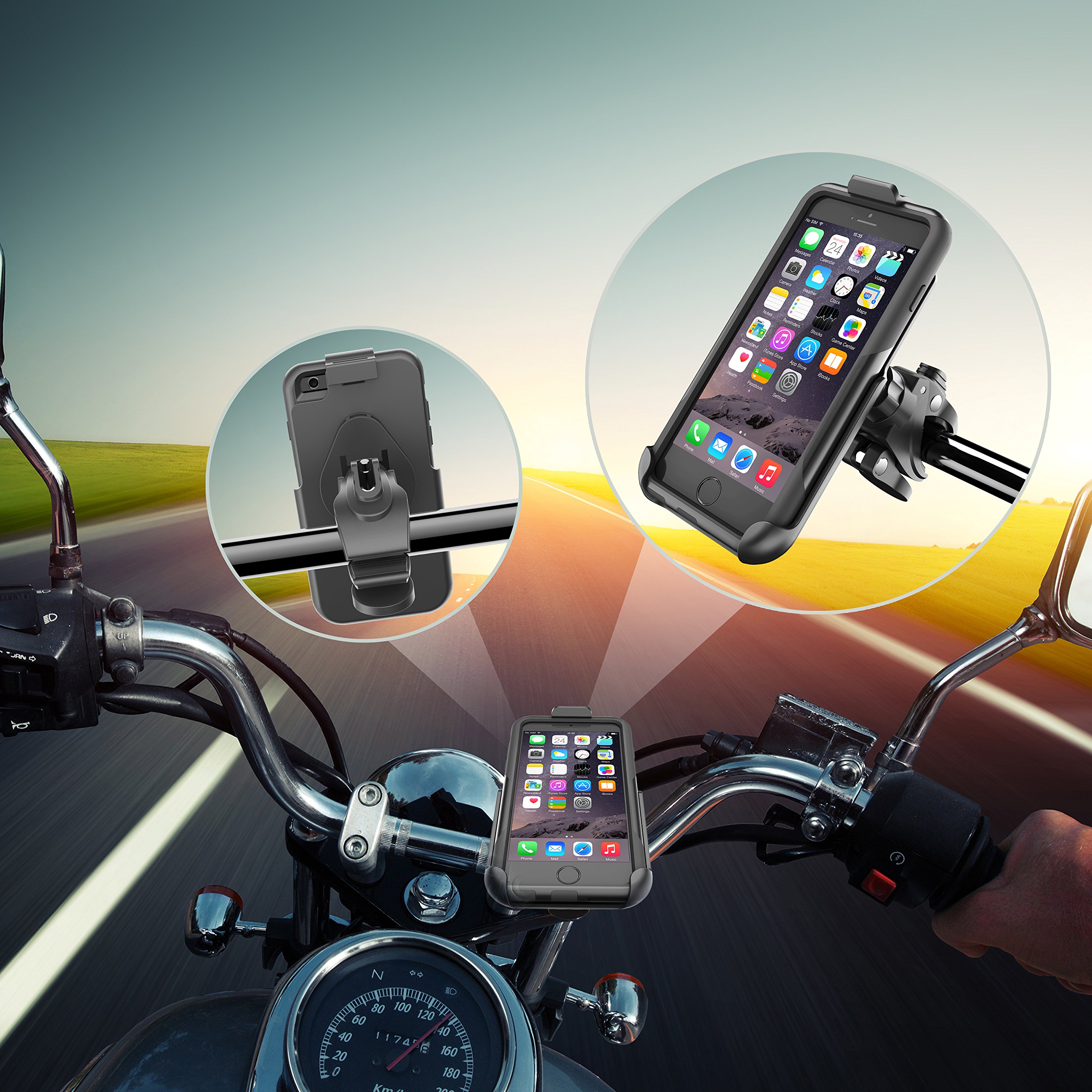 iPhone 6 Plus Otterbox Commuter Bike Mount Encased