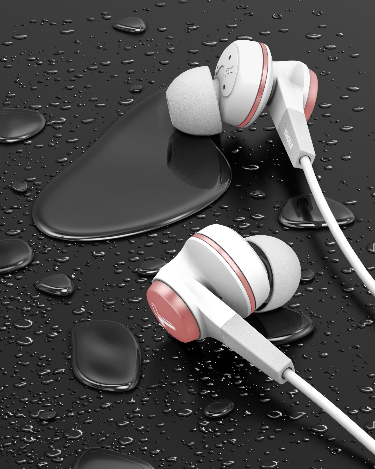 Wired Earphones For Iphone Headphone Apple Certified In Ear Lightning Earbuds Rose V120 Encased