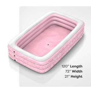 pink inflatable pool