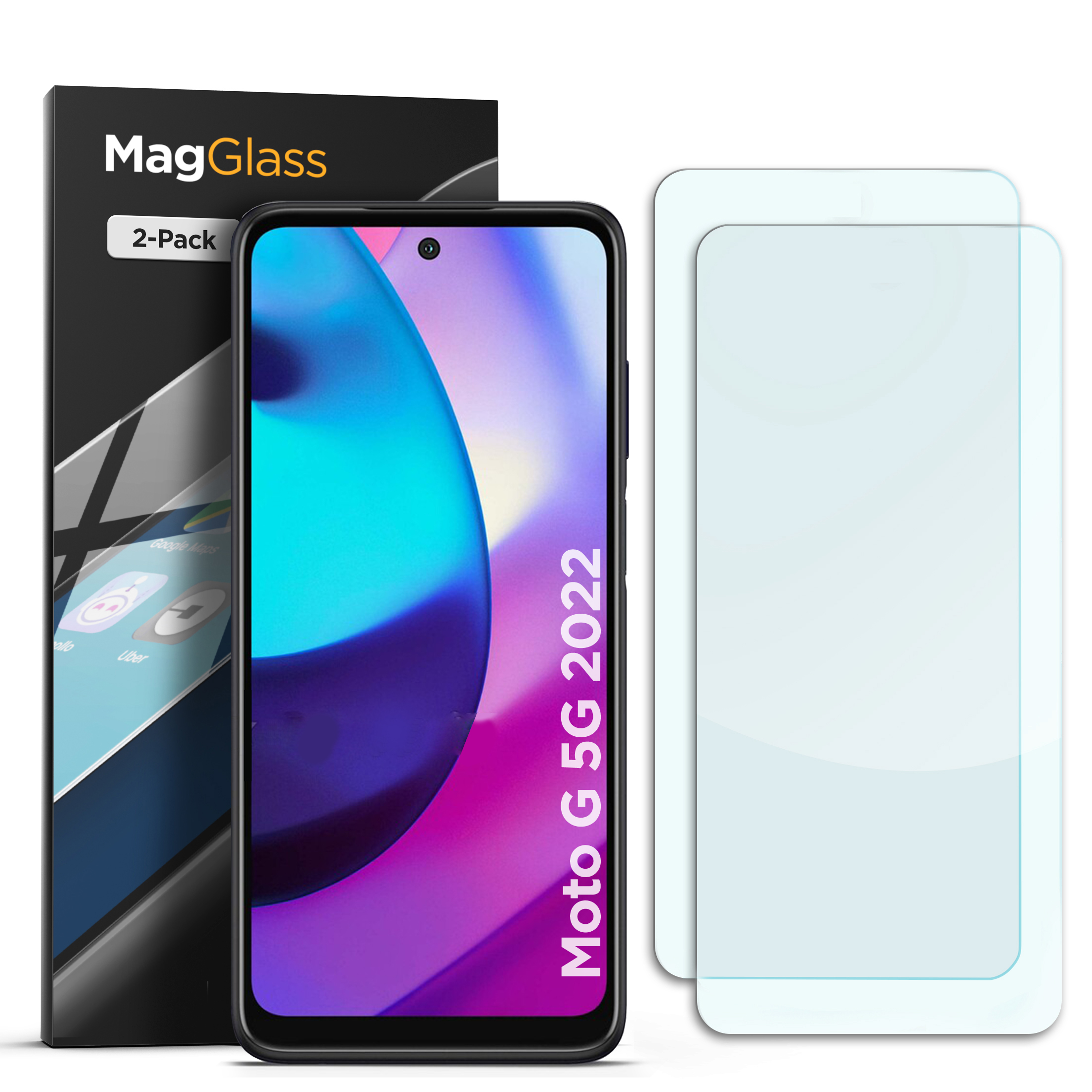 Moto G 5G 2022 MagGlass Ultra HD Screen Protector 2 Pack Encased